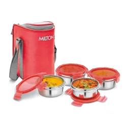 MILTON Cube 4 Lunch Box, 300 ml, So4 red