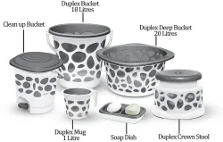 Milton Duplex Bathroom Set – 6 Pcs,