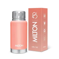 Milton Elfin 160 Thermosteel Water Bottle 160 ml, 24 Hr Hot and Cold I Leak Proof Lid, ISI Certified I Vacuum Insulated 
