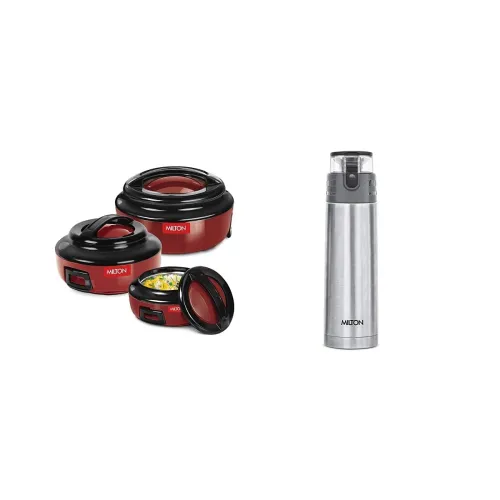 Image of Milton Ernesto Steel Casserole 3pcs & 750ml Botlle