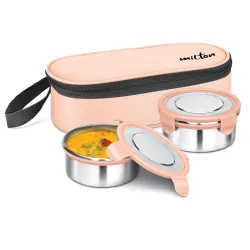 MILTON Express Meal Lunch Box with Bag – 2 Steel Containers