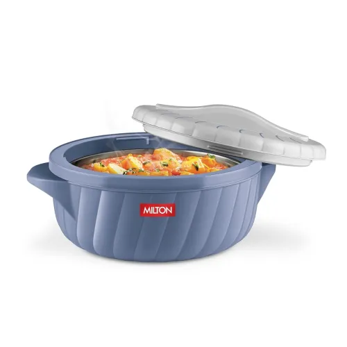 Image of Milton Flora 1000 Insulated Steel Casserole 750ml – Stone Blue
