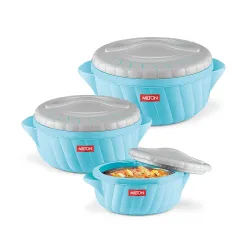 Milton Flora Insulated Casserole Set 3Pc Steel