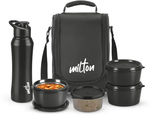 Image of MILTON Food Fiesta 4-Container Lunch Box with Bag – 1990ml