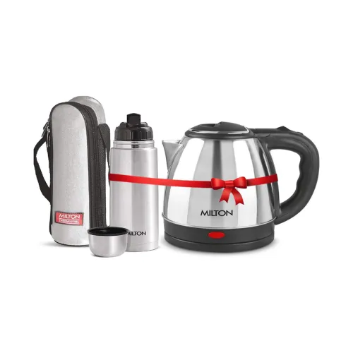 Image of Milton Go Electro Grey & Black Stainless Steel Kettle 