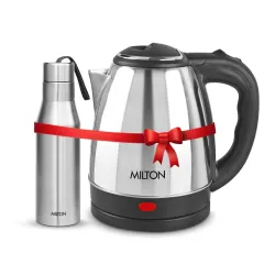 Milton Go Electro Stainless Steel Electric Kettle 1500 + Super 750 Thermosteel Bottle