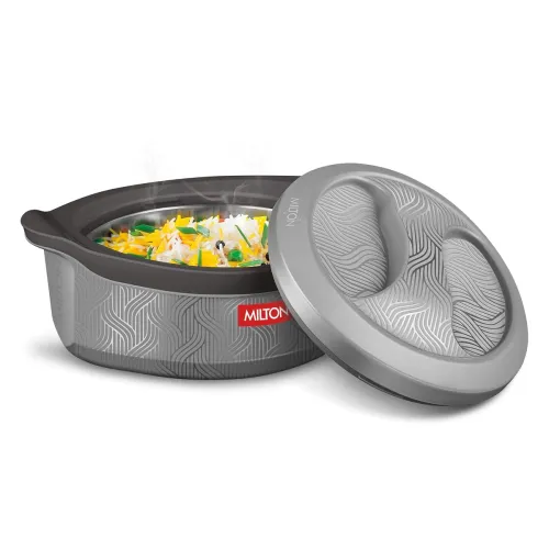Image of MILTON Grey Stainless Steel Insulated Casserole 850ml