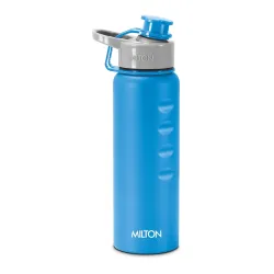 MILTON Gripper 750 Stainless Steel Water Bottle, 750 ml, Blue | Leak Proof