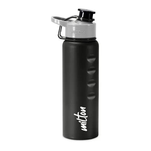 Image of MILTON Gripper 750 Stainless Steel Water Bottle 750 ml, Single Walled, ISI Certified I Leak Proof Lid, Rust Proof I For 