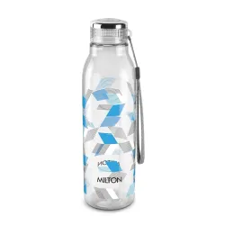 MILTON Helix 1000 Water Bottle, 1 Litre, Reusable Plastic Fridge Bottle, BPA Free and Leak Proof Bottles for Travel, Wor
