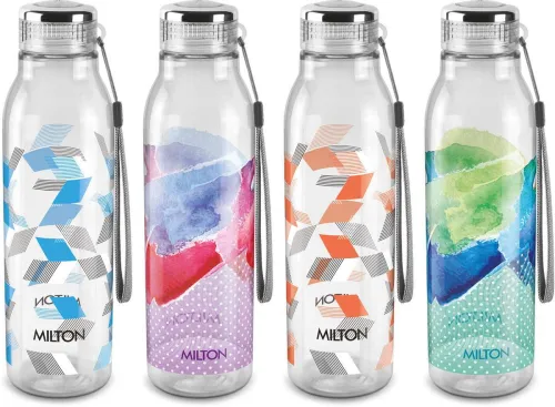 Image of MILTON HELIX 1000 ml Plastic Bottle (Pack of 4, Multicolor)