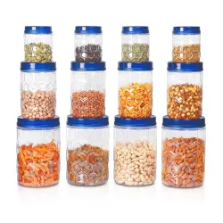 Milton Hexa Plastic Pet Storage Jar, Set of 12