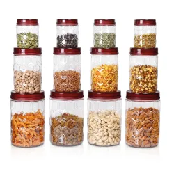 MILTON Hexa Plastic Storage Jar Set of 12