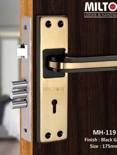 Image of MILTON Iron Glossy Handlesets (Black, Gold)