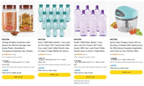 Image of Milton kitchen Accessories upto 60% discount 