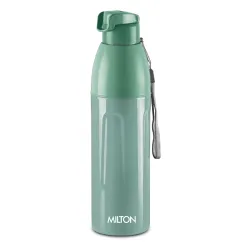 MILTON Kool Convex 900 Insulated Inner Pet Water Bottle, 700 ml, Light Green | Easy To Carry | Leak Proof | School | Off