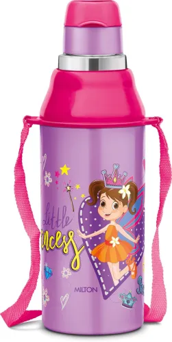 Image of MILTON Kool Steelight 400 Insulated Inner Water Bottle for Kids, 380 ml Steel Bottle (Pack of 1, Purple)