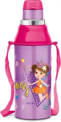 MILTON Kool Steelight 400 Insulated Inner Water Bottle for Kids, 380 ml Steel Bottle (Pack of 1, Purple)