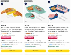 MILTON Lunch Box Starting @ ₹113