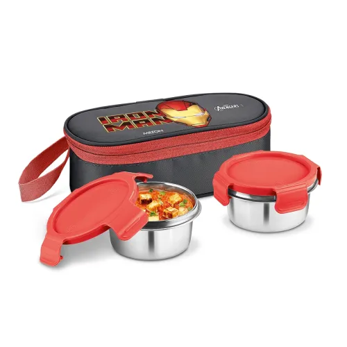 Image of Milton Marvel Power Bite Tiffin Box for School with 2 Stainless Steel Container