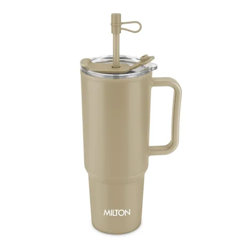 Image of MILTON Maven 1000 Plastic Water Tumbler 2-in1 Lid Sip or Gulp Sturdy Handle