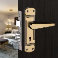 Milton MHI-Trishul Iron Mortise Lock Set (Black Gold)