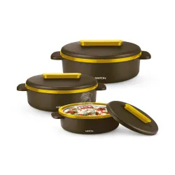  Milton Micronova Jr 2500 ml Inner Steel Casserole (Pack of 3)