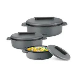 Milton Micronova Jr Stainless Steel Casserole 3 Pieces