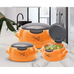 Milton Microwow Insulated Inner Steel Casserole Jr (Set of 3)