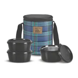 Milton Navy Blue Lofty Tiffin 3-Container Set