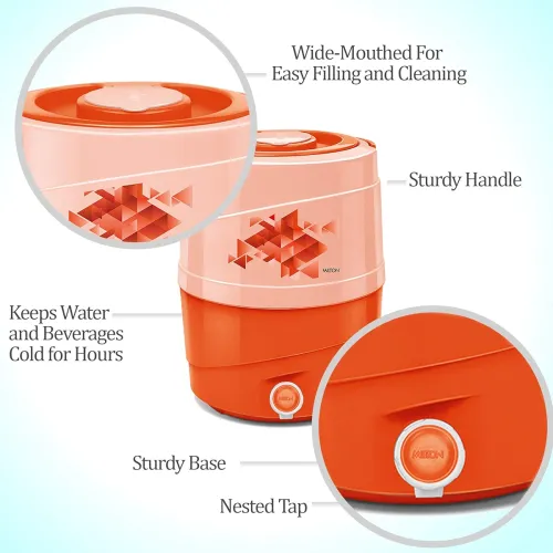 Image of MILTON New Kool Rover 22 Insulated Water Jug (Orange, 19 litres)