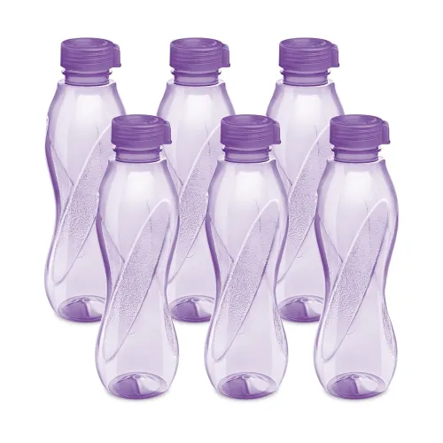 Image of MILTON Oscar Plastic Water Bottles 1L (Pack of 6, Purple)
