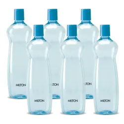 MILTON Pacific Pack of 6 Water Bottles, 1 Litre Each