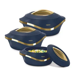 MILTON Pearl Inner Stainless Steel Jr. Casserole Set of 3