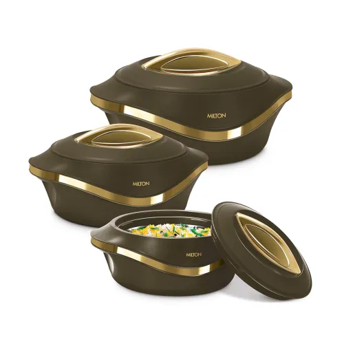 Image of MILTON Pearl Jr. Gift Set Stainless Steel Casserole (Set of 3)