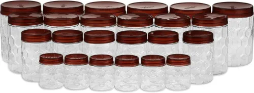 Image of MILTON Plastic Grocery Container (Pack of 24, Brown)
