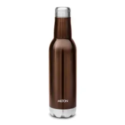 Milton Pride 600 Themosteel Hot and Cold Water Bottle, 500 ml, Dark Brown