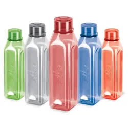 MILTON Prime Pack of 5 Water Bottles, 1 Litre Each I BPA Free I Food Grade Fridge Bottle Set I Leak Proof Bottles for Tr