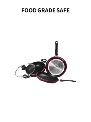 Milton Pro Cook 3-Pcs Cookware Set – Fry Pan, Kadhai, Tawa