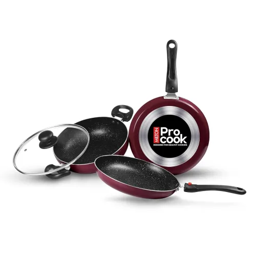 Image of Milton Pro Cook 3-Piece Non-Stick Cookware Set