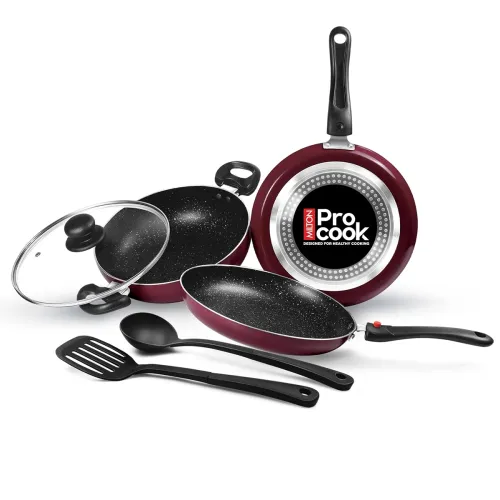 Image of Milton Pro Cook Induction Cookware & Gas Stove Friendly Kitchen Jewel Set | 5 Pc Non-Stick Cookware Set | 