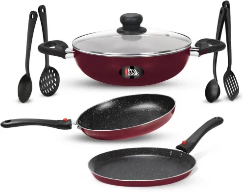 Image of MILTON Pro Cook Kitchen Jewel Plus Granito non-stick cookware set, aluminium, 7-piece Research