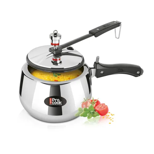 Image of Milton Pro Cook Triply Stainless Steel 3 Litre ISI Certified Pressure Cooker with Inner Lid