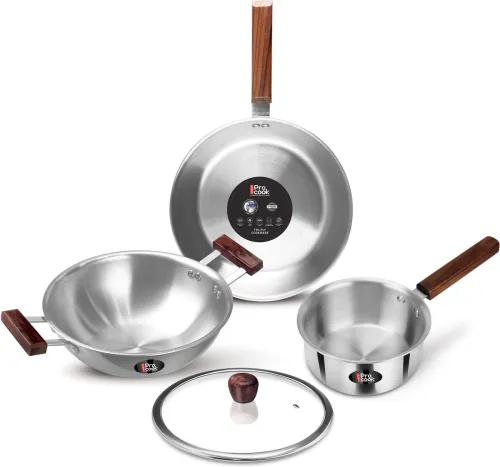 Image of MILTON Procook 4-Pc Triply Stainless Steel Cookware Set