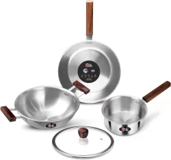 MILTON Procook 4-Pc Triply Stainless Steel Cookware Set