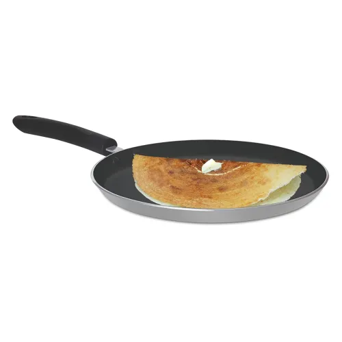 Image of Milton Procook Black Pearl Omni Dosa Tawa with 3 Layers Non-Stick Coating 26 cm, Bakelite Handle, Gas & Induction Compat