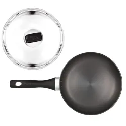 MILTON Pro cook Induction Cookware & Gas Stove Friendly Hard Anodized Non-Stick Fry Pan 24 cm/ 1.8 Litre | Stainless Steel Lid | Stir-Fry Pan| Omelette Egg Pan | Fish Frypan | 3 Year Warrant...