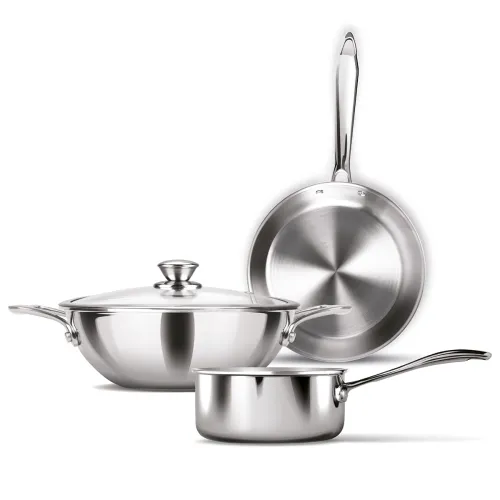 Image of Milton Procook Triply Induction Base Cookware Set of 3