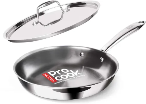 Image of MILTON Pro Cook Triply Stainless Steel Fry Pan 