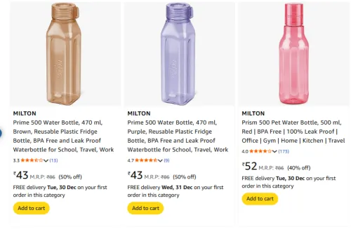 Image of Milton Products from ₹43